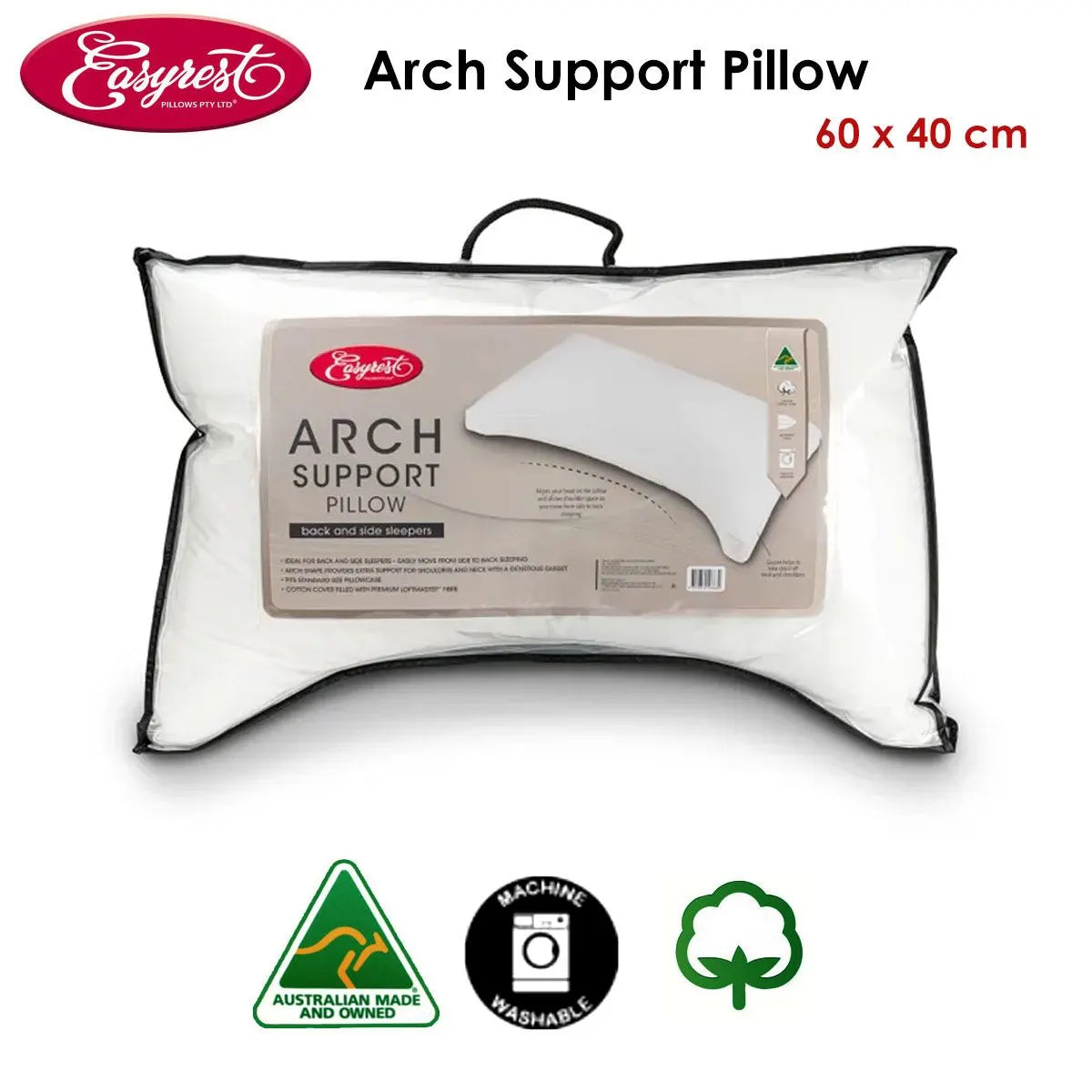 Easyrest Cotton Cover Arch Support Pillow 40 x 60 cm - Image 2