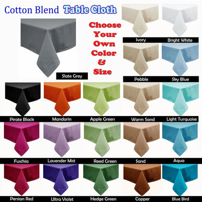 Hoydu Cotton Blend Table Cloth 180cm x 220cm  - BLACK - Image 2