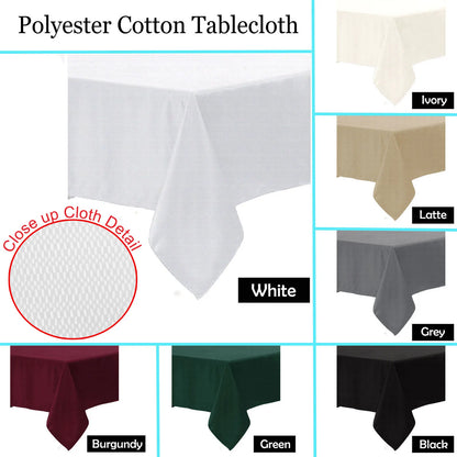 Polyester Cotton Tablecloth Burgundy 150 x 220 cm - Image 2