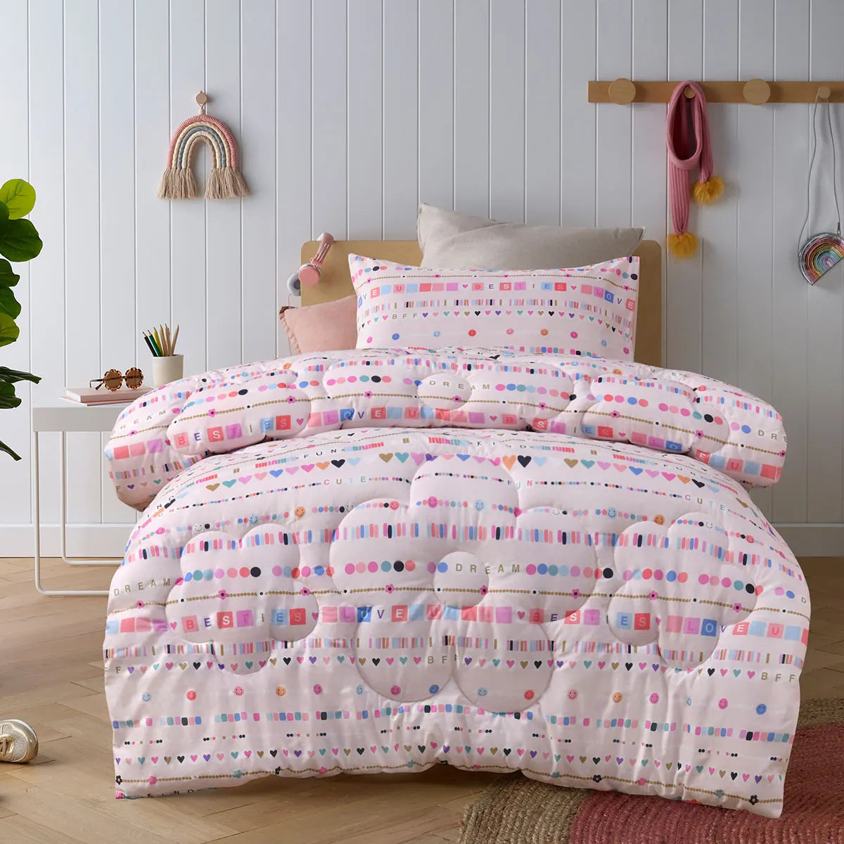 Happy Kids Swifty 2 Piece Washed Cotton Cover Comforter Set Single 160cm x 220cm