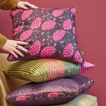 KAAT Amsterdam Ayda Pink Floral Square Filled Cushion 45cm x 45cm - Image 4