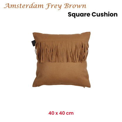 KAAT Amsterdam Frey Brown Square Filled Cushion 40cm x 40cm - Image 2