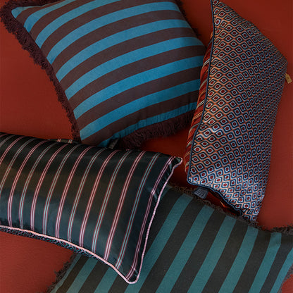 KAAT Amsterdam Viggo Red Stripe Square Filled Cushion 45cm x 45cm - Image 4