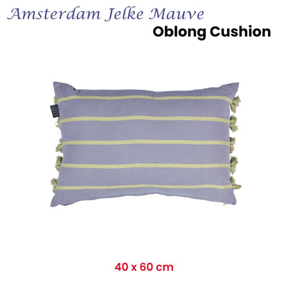 KAAT Amsterdam Jelke Mauve Stripes Oblong Filled Cushion 40cm x 60cm - Image 2