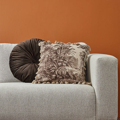 KAAT Amsterdam Mandarin Brown Round Filled Cushion 40cm Diameter - Image 6