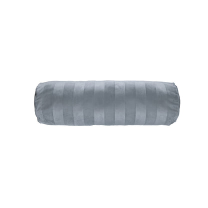 KAAT Amsterdam Softy Stripe Blue Grey Oblong Neckroll Filled Cushion 22cm x 70cm