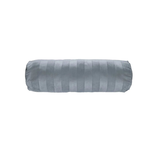KAAT Amsterdam Softy Stripe Blue Grey Oblong Neckroll Filled Cushion 22cm x 70cm