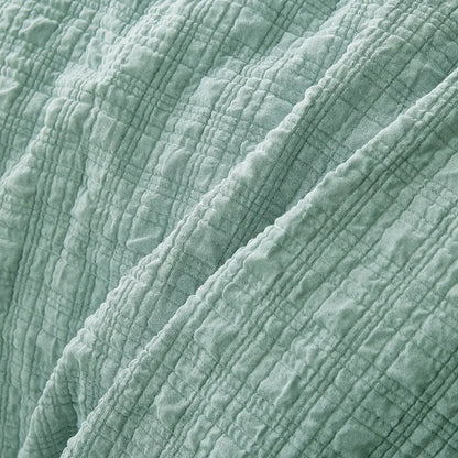 Accessorize Augusta Sage Crinkled Look Quilt Cover Set Double - Image 4