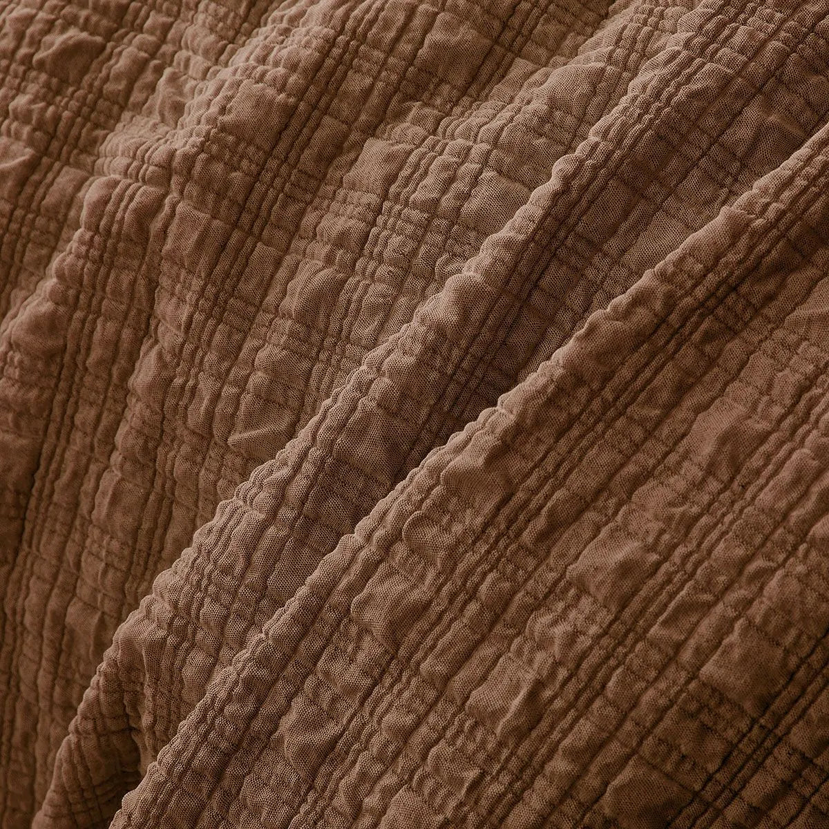 Accessorize Augusta Terracotta Crinkled Look Quilt Cover Set Single - Image 4