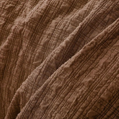 Accessorize Augusta Terracotta Crinkled Look Quilt Cover Set Single - Image 4