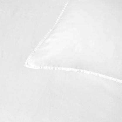 Accessorize White 400TC White Bamboo Cotton Double Stitched Quilt Cover Set Double - Image 3