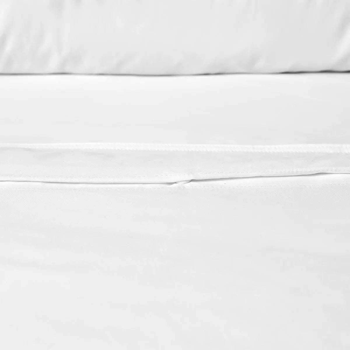 Accessorize White 400TC White Bamboo Cotton Double Stitched Quilt Cover Set Double - Image 4