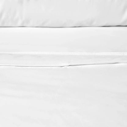 Accessorize White 400TC White Bamboo Cotton Double Stitched Quilt Cover Set Double - Image 4