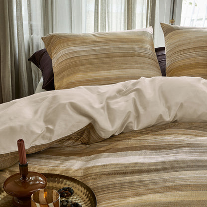 Bedding House Elie Natural Cotton Sateen Quilt Cover Set King - Image 3
