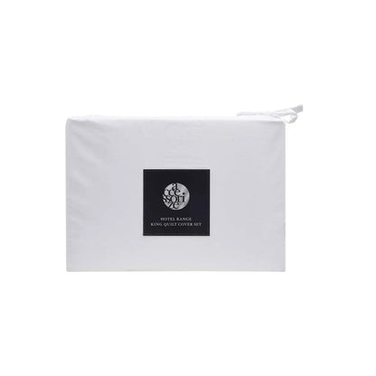 Accessorize White Tailored Hotel Deluxe Cotton Quilt Cover Set Queen - Image 4