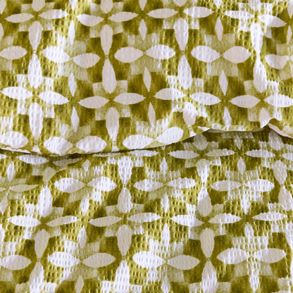 Bedding House Mae Green Seersucker Cotton Quilt Cover Set Queen - Image 3