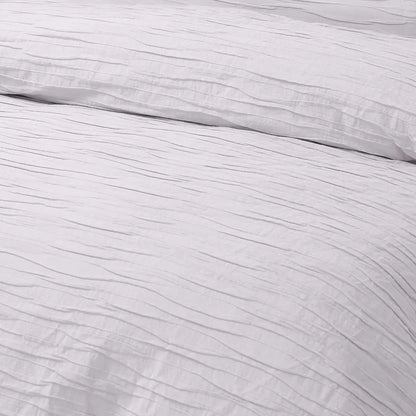 Vintage Design Homewares Malvern White Cotton Quilt Cover Set Single - Image 2