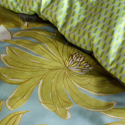 Oilily Melodi Green Cotton Floral Quilt Cover Set Queen - Image 3