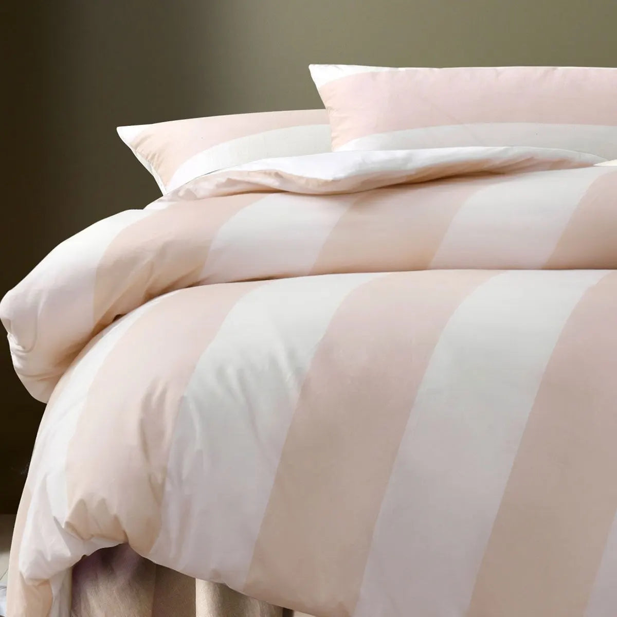 Accessorize Regency Natural Striped Washed Cotton Quilt Cover Set Super King - Image 3