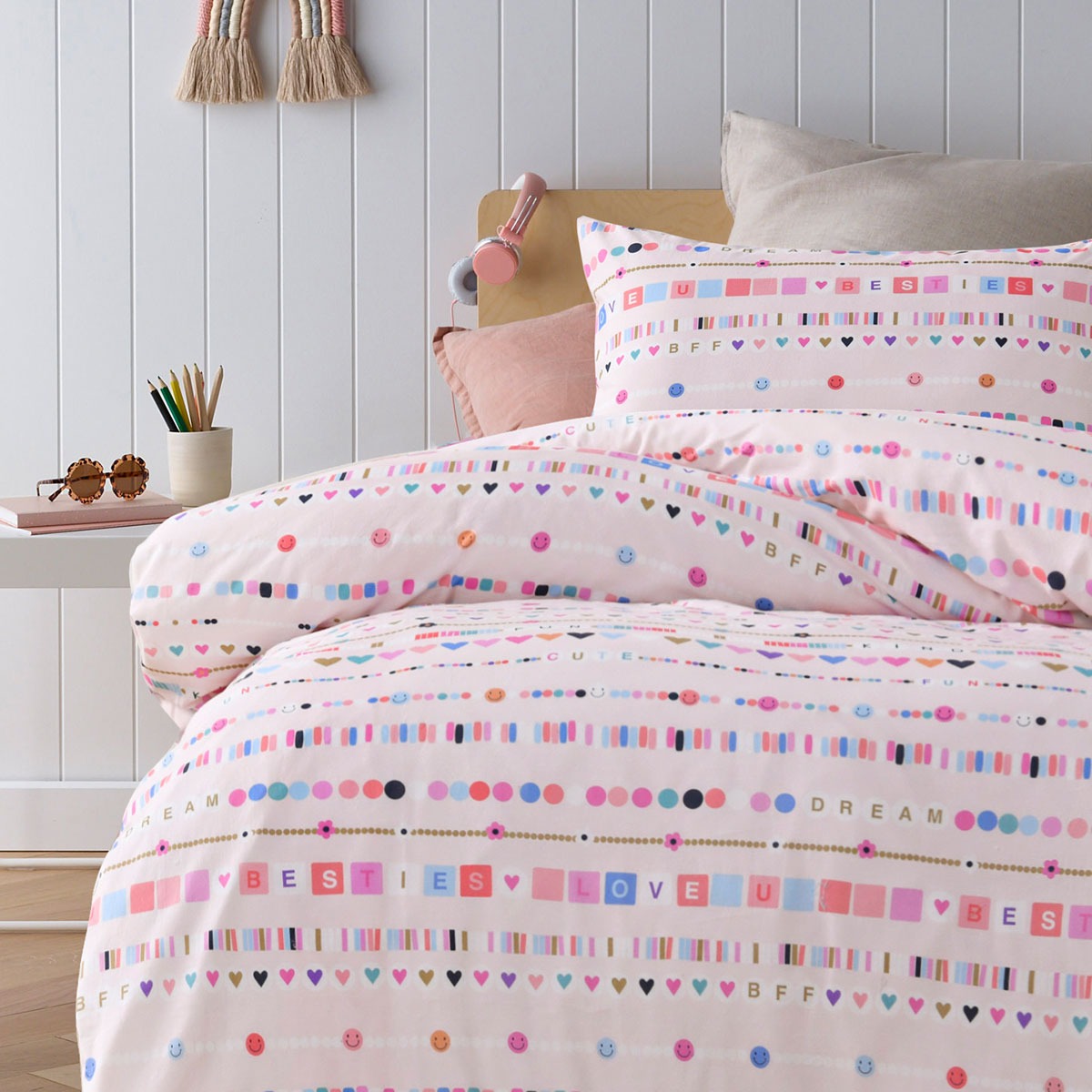 Happy Kids Swifty Washed Quilt Cover Set Single - Image 3