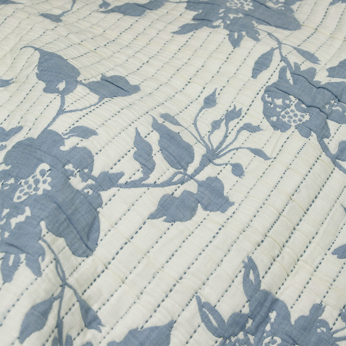 Algodon Abigail Multi Lightly Quilted Cotton Jacquard Quilt Cover Set King - Image 4