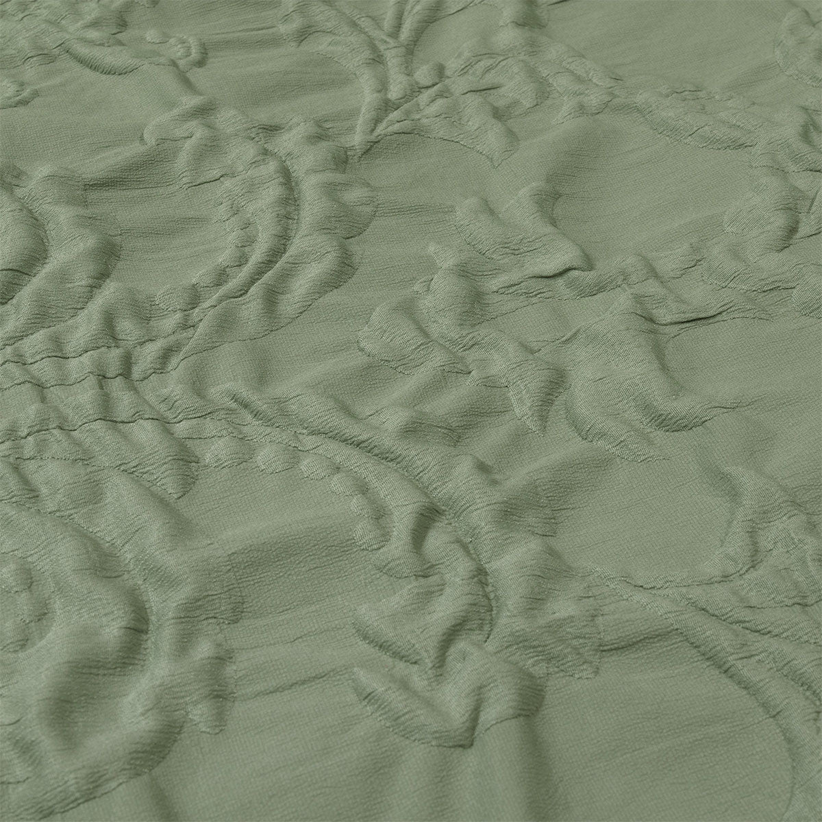 Ardor Adeline Sage Jacquard Damask Quilt Cover Set Queen - Image 4