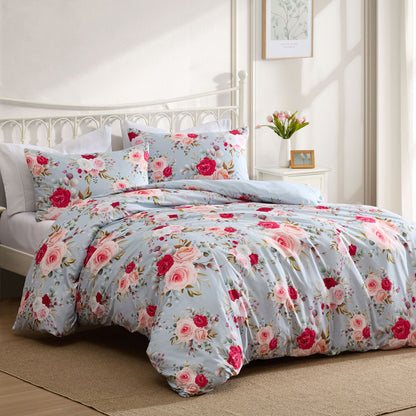 Ardor Amelie Multi Floral Printed Quilt Cover Set Queen - Image 3