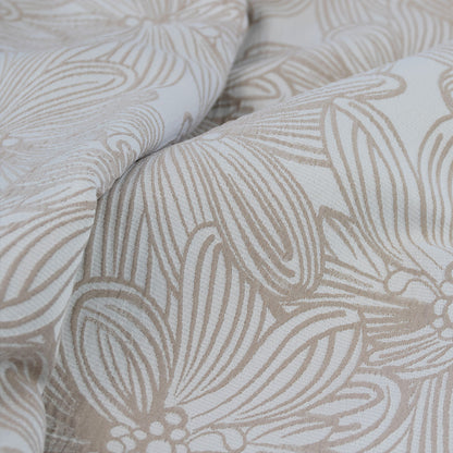 Ardor Avena Almond Textured Floral Jacquard Quilt Cover Set King - Image 4