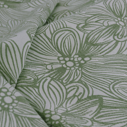 Ardor Avena Green Textured Floral Jacquard Quilt Cover Set King - Image 4