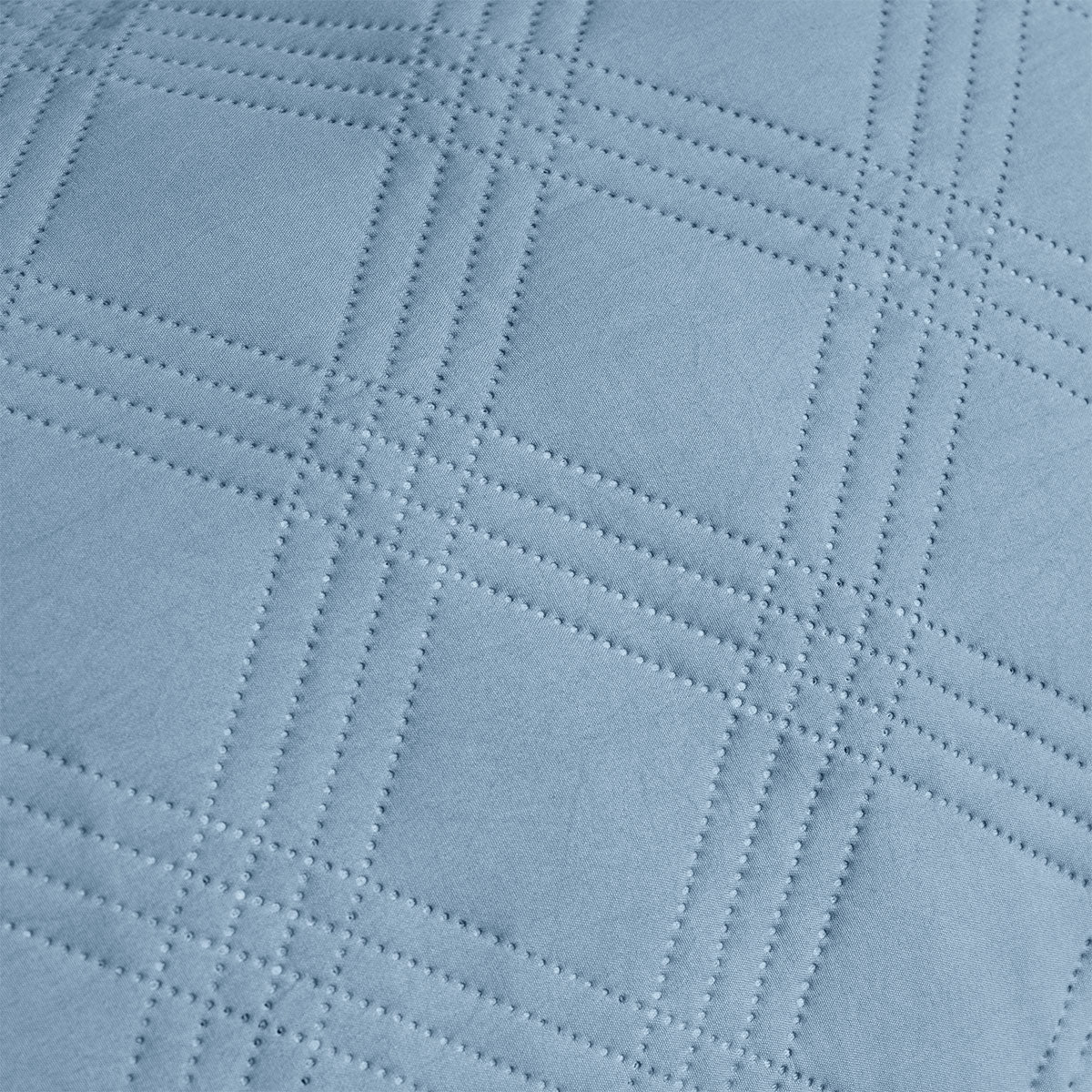 Ardor Carter Mineral Blue Embossed Vintage Washed Geometric Quilt Cover Set Queen - Image 4