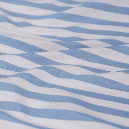 Ardor Frankie Blue Stripe Yarn Dyed Reversible Quilt Cover Set King - Image 3