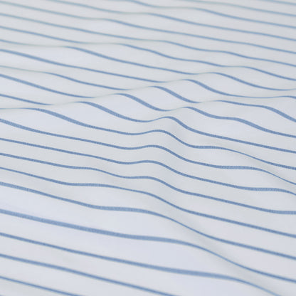 Ardor Frankie Blue Stripe Yarn Dyed Reversible Quilt Cover Set Queen - Image 4