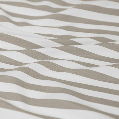 Ardor Frankie Natural Stripe Yarn Dyed Reversible Quilt Cover Set Queen - Image 3