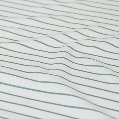 Ardor Frankie Sage Stripe Yarn Dyed Reversible Quilt Cover Set King - Image 4