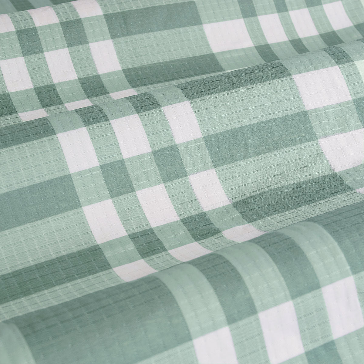 Ardor Ronan Green Plaid Jacquard Quilt Cover Set King - Image 4