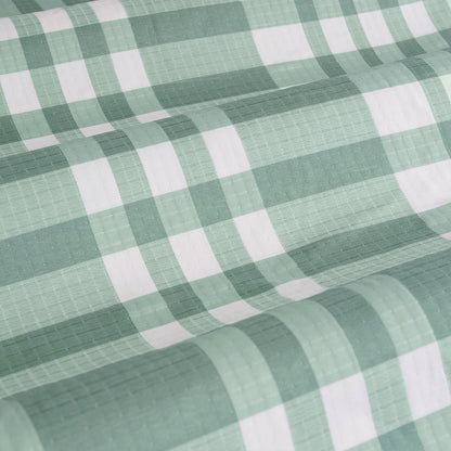Ardor Ronan Green Plaid Jacquard Quilt Cover Set King - Image 4