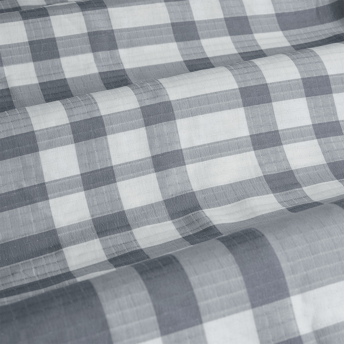Ardor Ronan Grey Plaid Jacquard Quilt Cover Set King - Image 4
