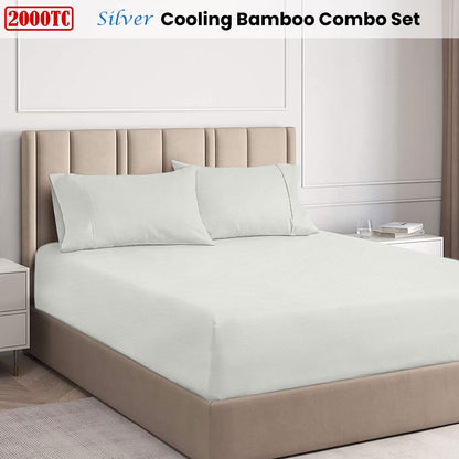 Ramesses Silver 2000TC Cooling Bamboo Combo Set King - Image 2