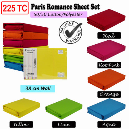 225TC Paris Romance Sheet Set Hot Pink King - Image 2