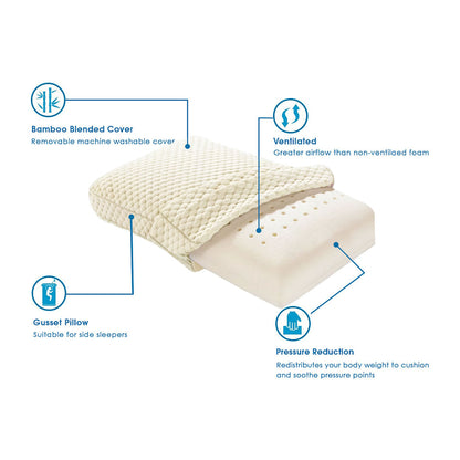 Alastairs Nature Basics Sleep System Memory Foam Gusset Pillow 65 x 40 x 13cm - Image 4