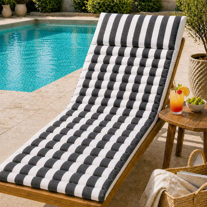 Rans Black Alfresco Cotton Outdoor Indoor Lounge Mat 62 x 194 cm - Image 2