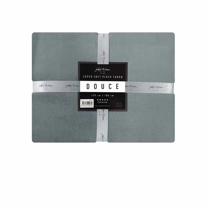 Jenny Mclean 300GSM Douce Super Soft Plush Throw 130 x 180 cm Grey