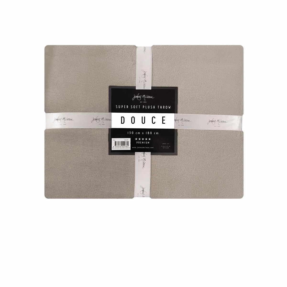 Jenny Mclean 300GSM Douce Super Soft Plush Throw 130 x 180 cm Tan