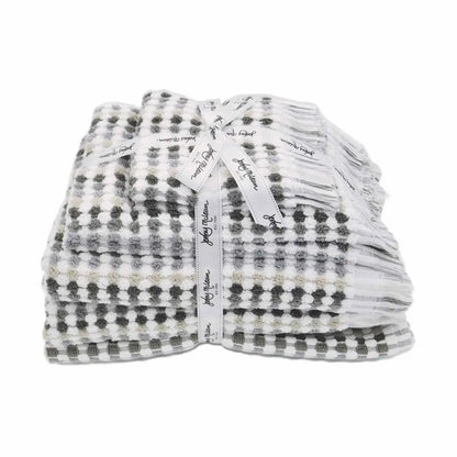 Jenny Mclean Pom Pom Cotton Set of 7 Towel Set Grey Tones