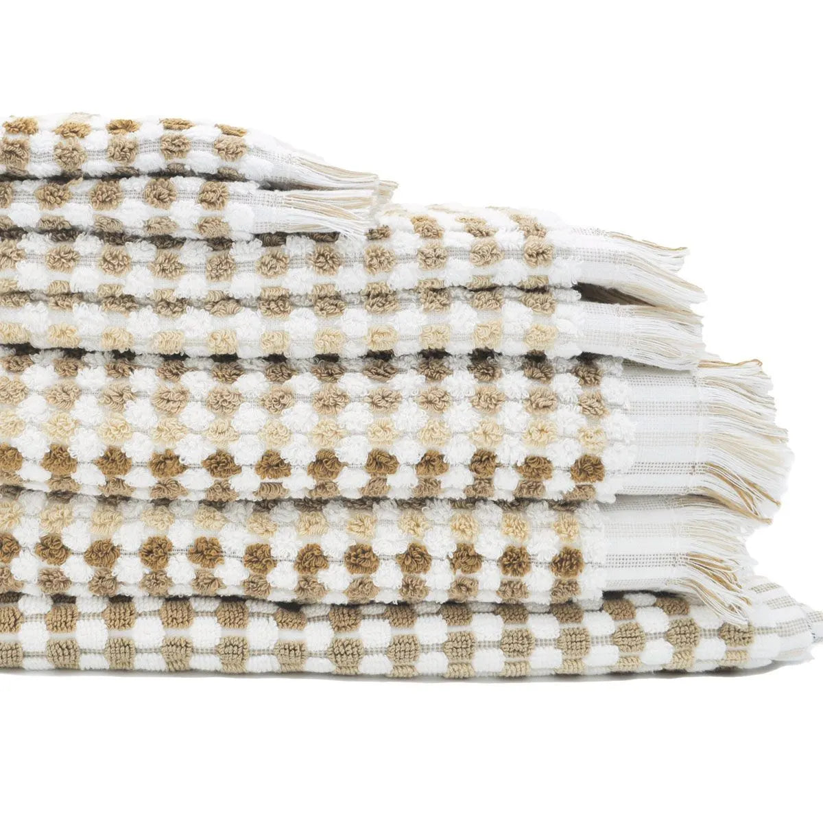 Jenny Mclean Pom Pom Cotton Set of 7 Towel Set Natural Tones - Image 3