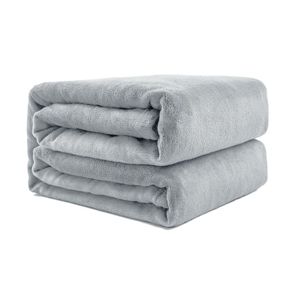 Super Soft Micro Flannel Plush Blanket Queen 220 x 240cm Blush - Image 3