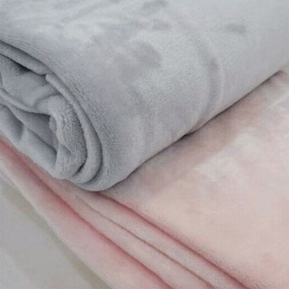 Super Soft Micro Flannel Plush Blanket Single 150 x 220 cm Blush - Image 3