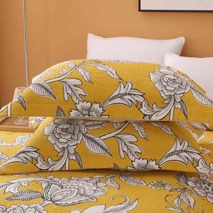 Cotton Lightly Quilted Coverlet Set Vibrante Yellow Queen - Image 5
