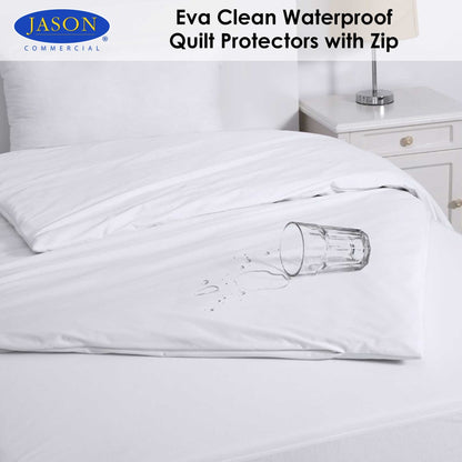 Jason Eva Clean Waterproof Quilt Protectors with Zip - Super King - Image 2