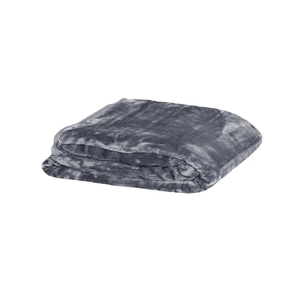 350gsm Soft Plain Faux Mink Blanket Single / King Single 160x220 cm Shark